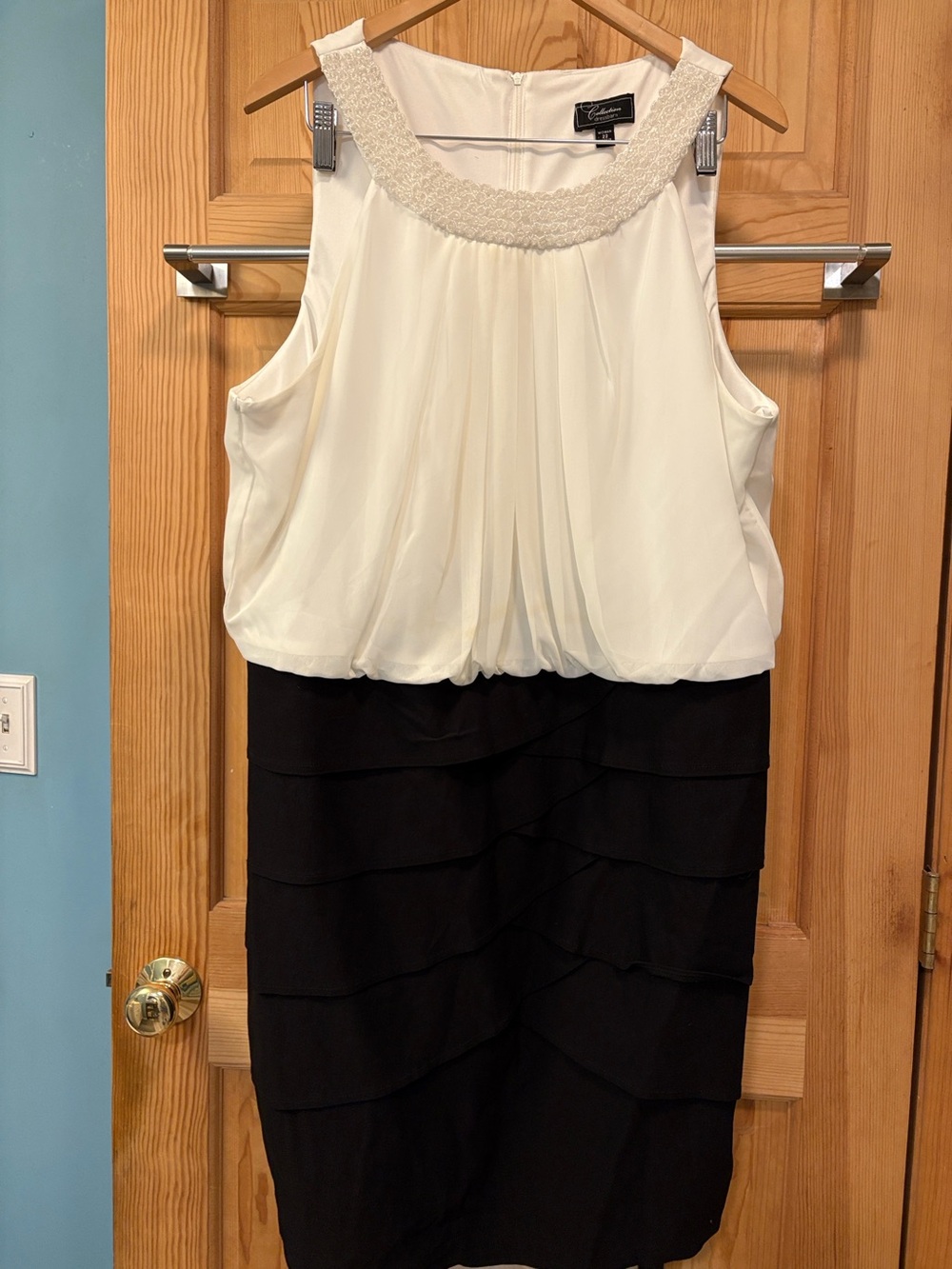 Halter Tuxedo Style Cocktail Midi Dress